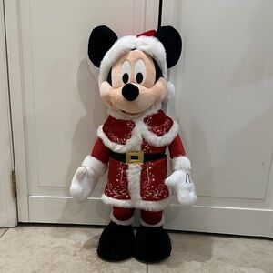 Disney Mickey Mouse Santa Plush Christmas Decoration